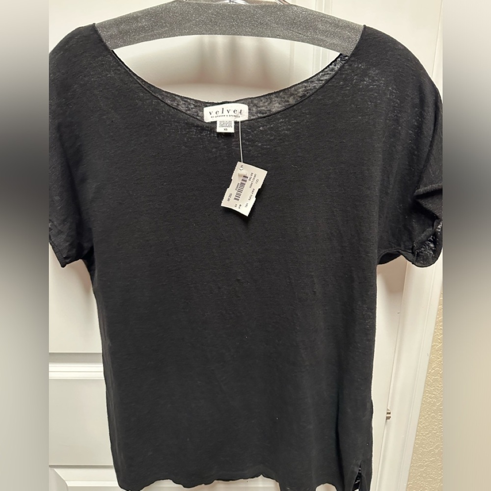 NWT Velvet linen tshirt